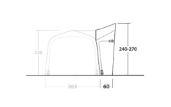Outwell Tall Connection Zeltverbinder Für Crossville 250SA -Berger Geschaft 1111289 6556529