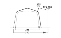 Outwell Jonesville 440SA Flex Aufblasbares Busvorzelt Modell 2024 -Berger Geschaft 1111301 6557192