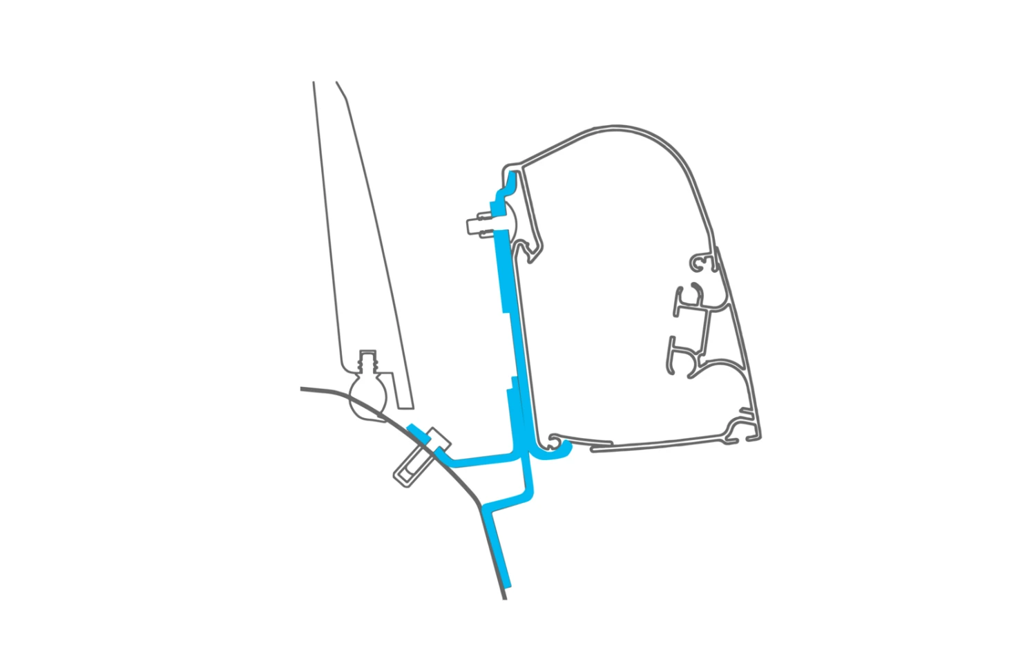 Dometic Adapter 046 Für Wandmarkise PW 1100 / 1500 / 3800 Hymer Pop Top Ducato 1 Dometic Adapter 046 Für Wandmarkise PW 1100 / 1500 / 3800 Hymer Pop Top Ducato