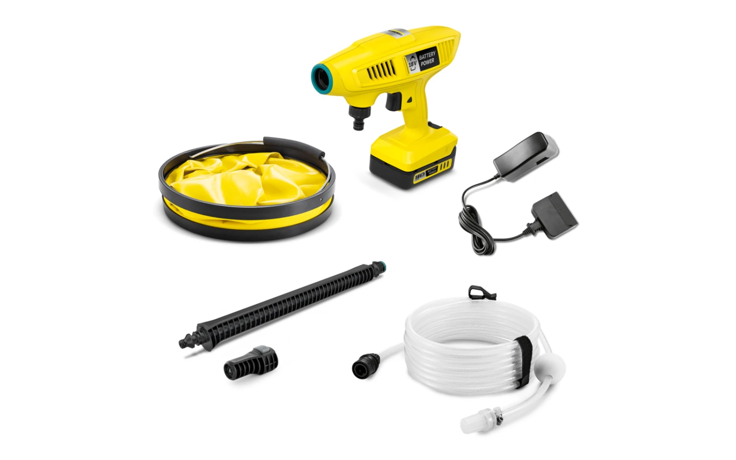 Kärcher Akku-Mitteldruckreiniger KHB 4-18 Plus Battery Set Inklusive Ansaugschlauch / 18-V-Wechselakku / Ladegerät21 Bar 1 Kärcher Akku-Mitteldruckreiniger KHB 4-18 Plus Battery Set Inklusive Ansaugschlauch / 18-V-Wechselakku / Ladegerät21 Bar