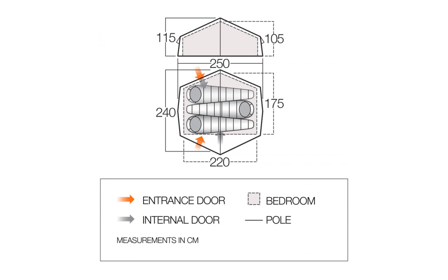 Vango Nevis 300 Zelt Für 3 Personen 2 Vango Nevis 300 Zelt Für 3 Personen – Bild 2