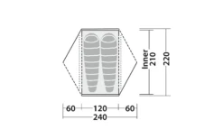 Robens Boulder 2 Kuppelzelt 240 X 220 X 110 Cm Für 2 Personen -Berger Geschaft 1162018 6899134