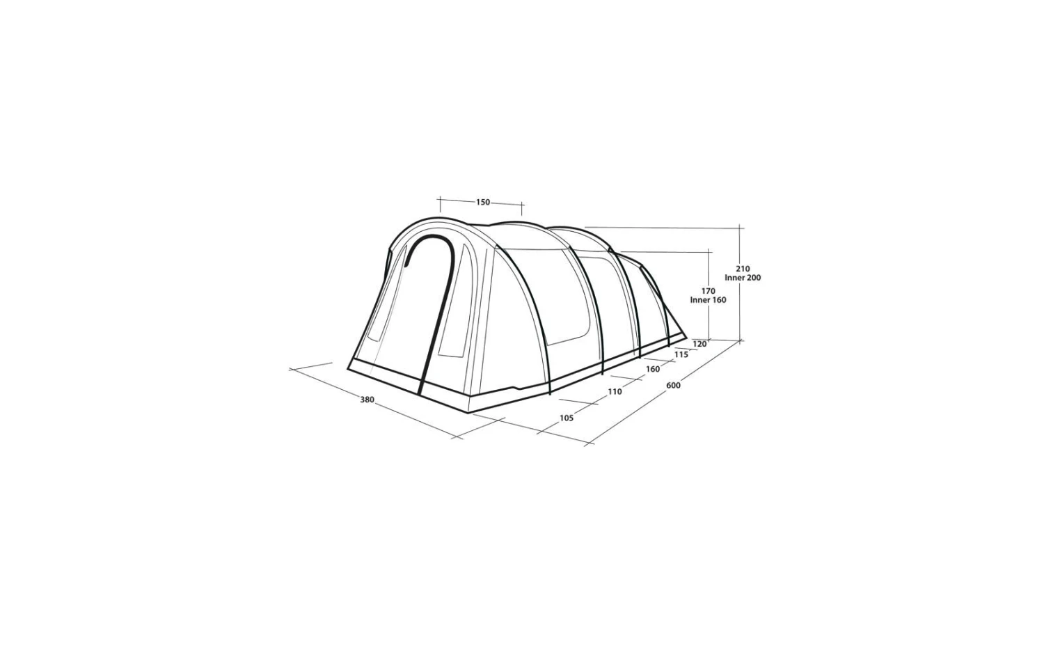 Outwell Rockwell 6 Familienzelt Für 6 Personen 13 Outwell Rockwell 6 Familienzelt Für 6 Personen – Bild 13