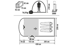 Berger Arno Air 3 Tunnelzelt Für 3 Personen -Berger Geschaft 1218736 7176616