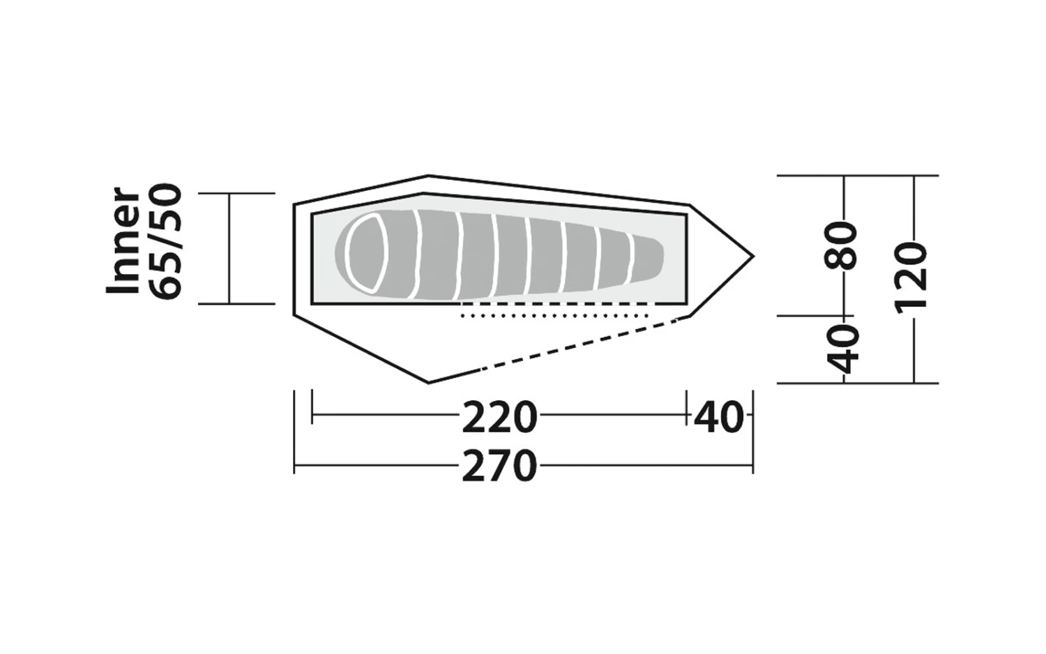 Robens Arrow Head Tunnelzelt 270 X 120 X 95 Cm Für 1 Person 4 Robens Arrow Head Tunnelzelt 270 X 120 X 95 Cm Für 1 Person – Bild 4