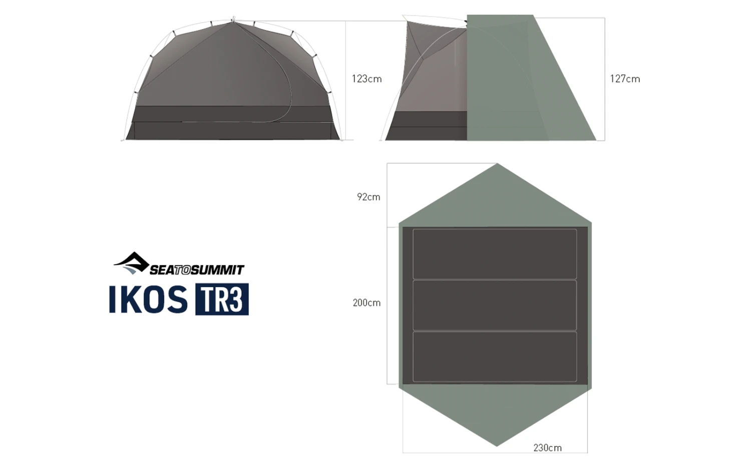 Sea To Summit Ikos TR Zelt Für 2/3 Personen 4 Sea To Summit Ikos TR Zelt Für 2/3 Personen – Bild 4