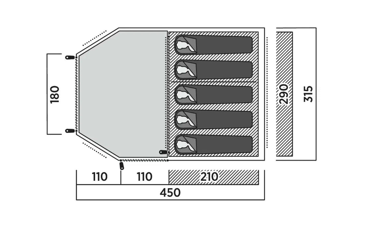 Easy Camp Hidra 5 Tunnelzelt Für 5 Personen 8 Easy Camp Hidra 5 Tunnelzelt Für 5 Personen – Bild 8