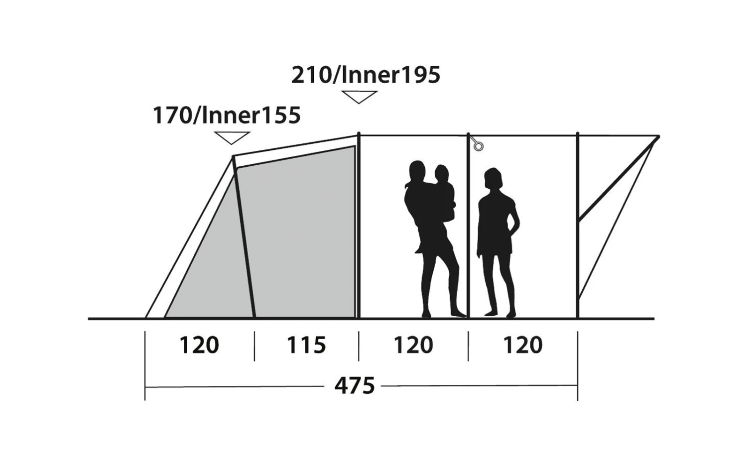Outwell Sky 6 Tunnelzeltfür 6 Personen 11 Outwell Sky 6 Tunnelzeltfür 6 Personen – Bild 11