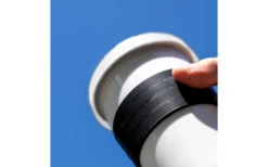 Silwy® To-Go-Cup Porzellan Becher Mit Deckel Inkl. Metall-Nano-Gel Pad Untersetzer (350 Ml) -Berger Geschaft 1532535 8568573