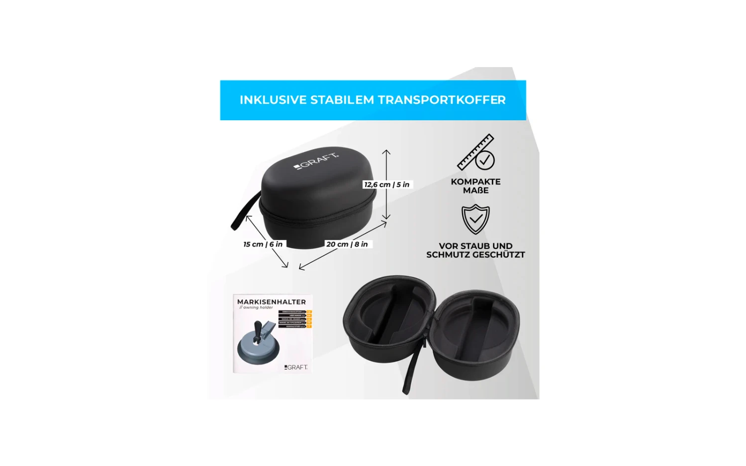 Graft Universal Wohnmobil Markisenhalterset Saugnapf Ø 14 Cm / 2 Stück 5 Graft Universal Wohnmobil Markisenhalterset Saugnapf Ø 14 Cm / 2 Stück – Bild 5