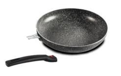 Berger Pfanne Stone Rock 2-tlg. Mit Abnehmbarem Griff Und Antihaftbeschichtung
