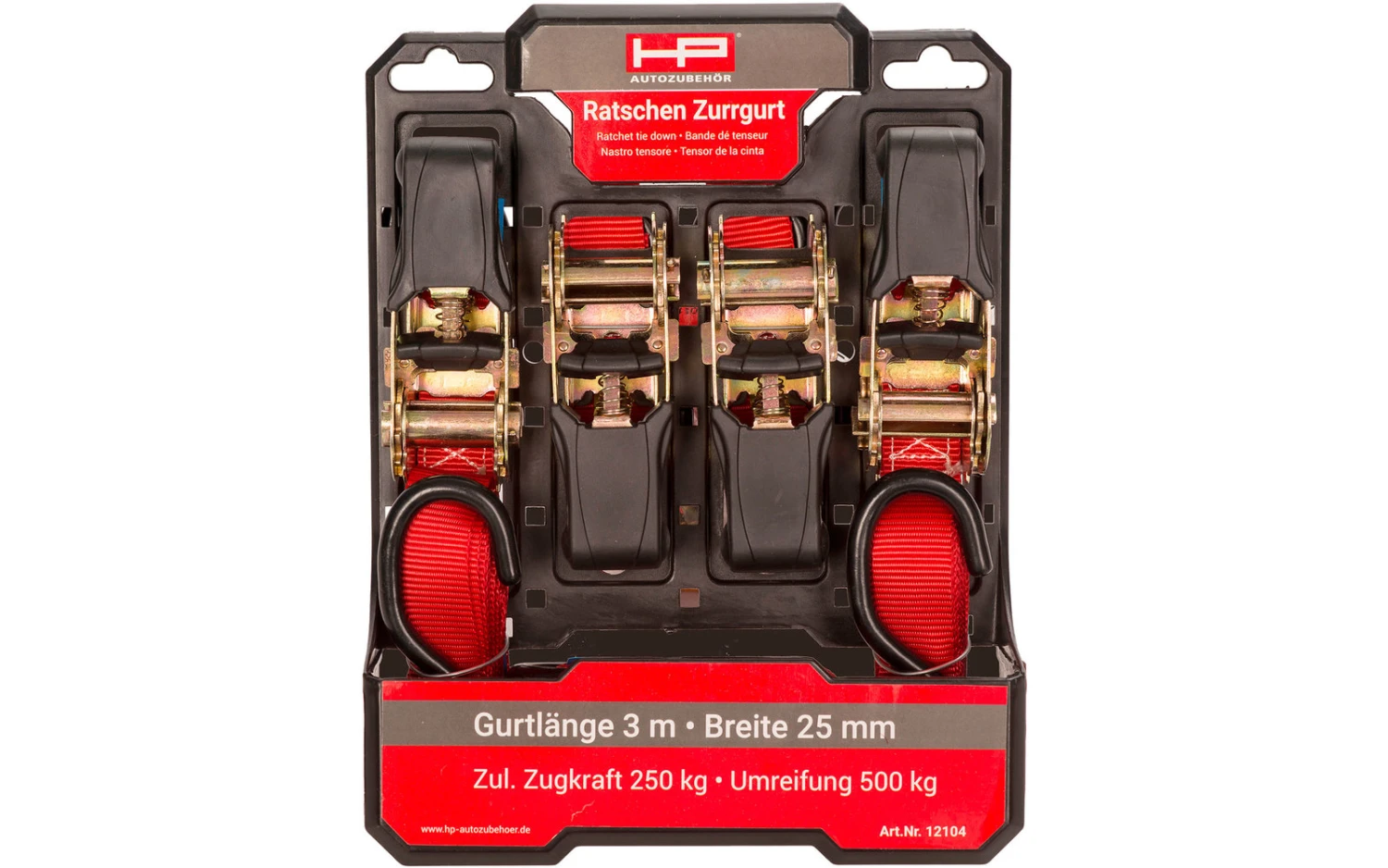 HP Ratschen-Zurrgurt-Set Mit Haken 4 Stück A 3 Meter 1 HP Ratschen-Zurrgurt-Set Mit Haken 4 Stück A 3 Meter