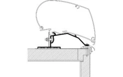 Thule Caravan Omnistor 6200 / 6300 / 9200 Markisenadapter Dachmontage -Berger Geschaft 357764 2544065