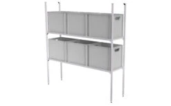 SYS-Rack Aluminium Regal-System 123-L-RR-1 Längs Für Heckgarage 125 X 31 X 130 Cm