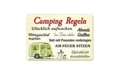 Blechschild Camping Regeln
