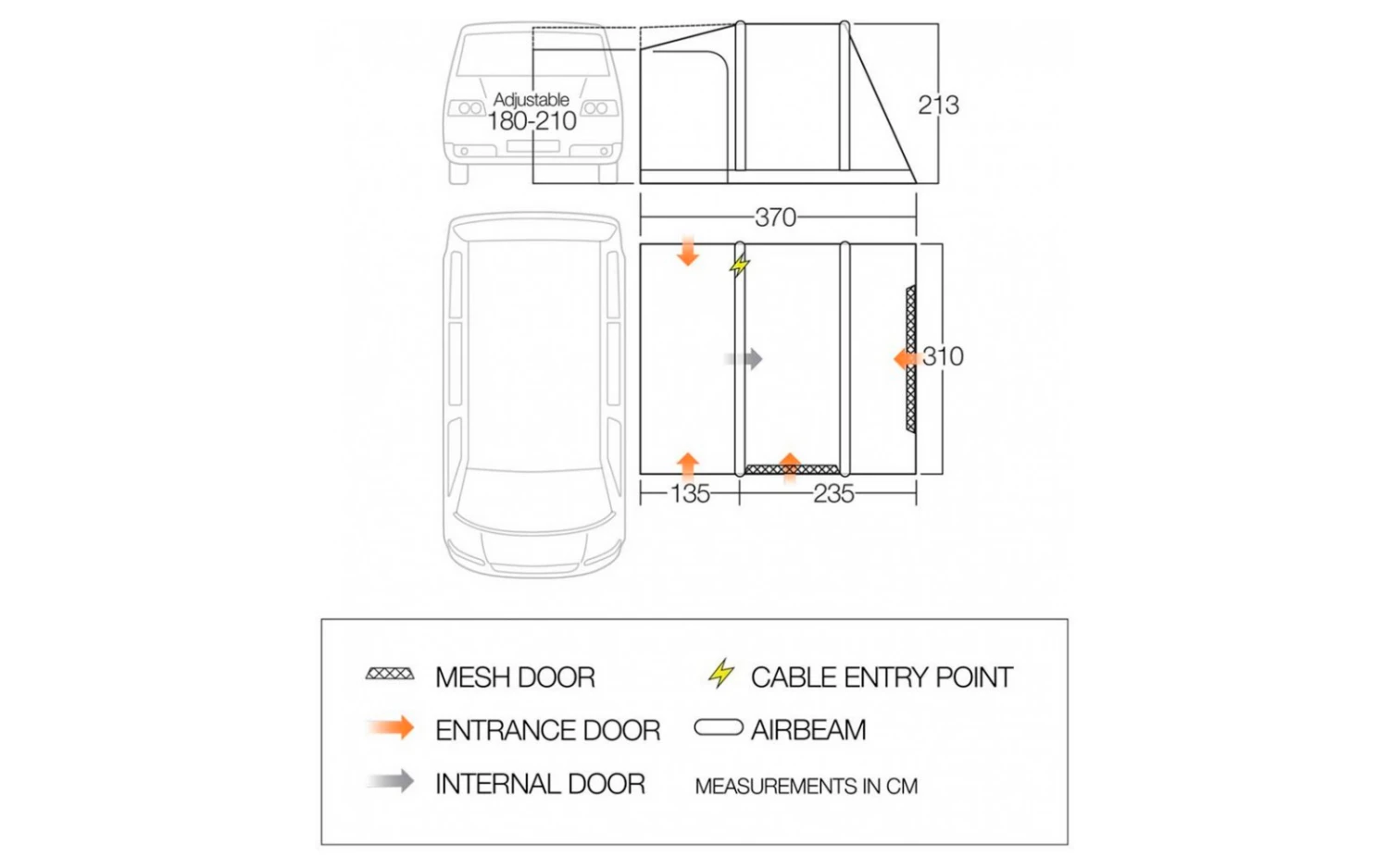 Vango Kela Air TC Low Aufblasbares Busvorzelt 3 Vango Kela Air TC Low Aufblasbares Busvorzelt – Bild 3