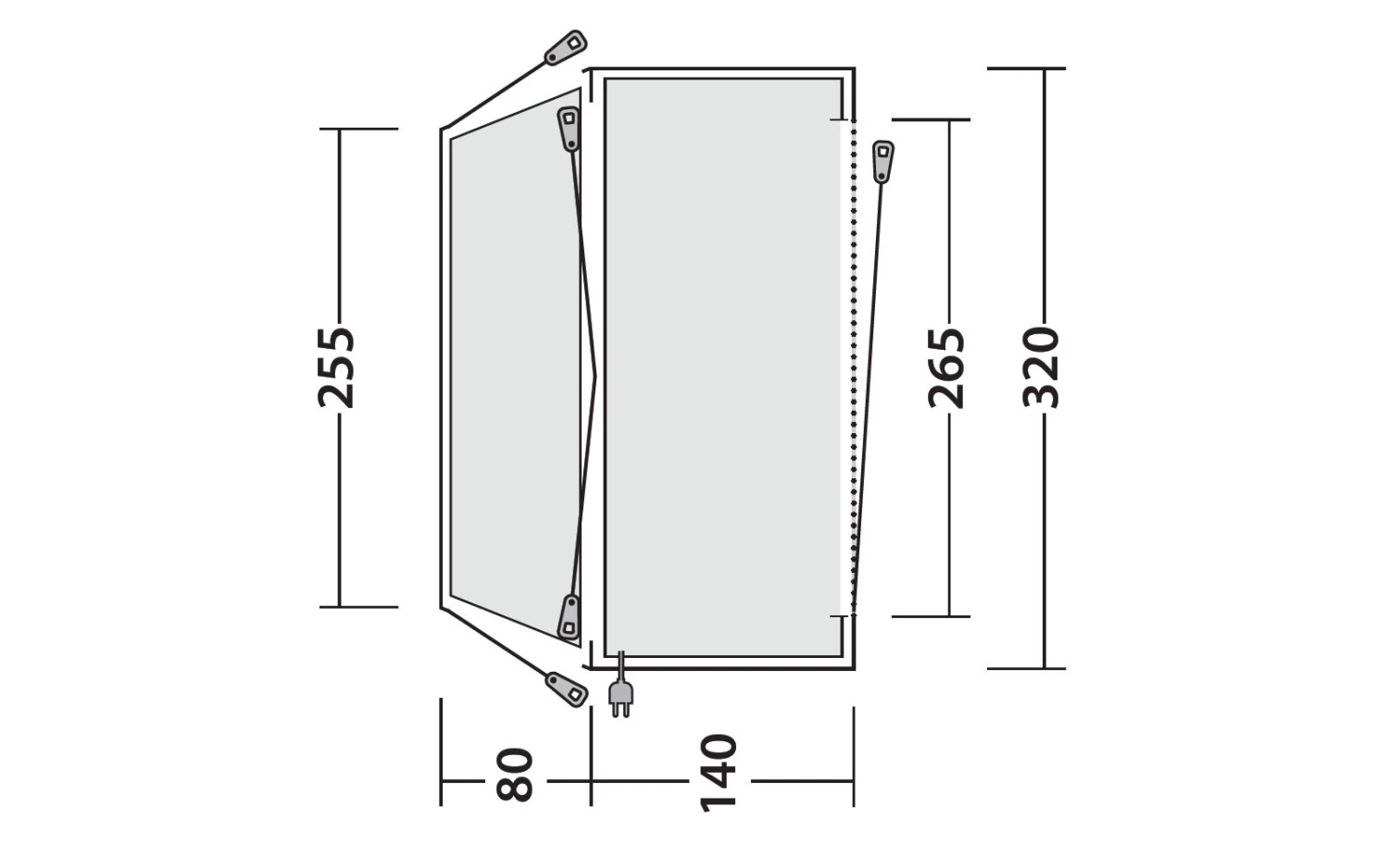 Outwell Seacrest Vorzelt Für Campingbusse 1 Bis 2 Personen Grün 5 Outwell Seacrest Vorzelt Für Campingbusse 1 Bis 2 Personen Grün – Bild 5