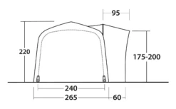 Outwell Crossville 250SA Aufblasbares Busvorzelt Für Campingbusse Grau -Berger Geschaft 977420 6002123