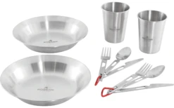 Robens Sierra Steel Meal Set Geschirr-Set 10 Teilig Mit Tellern / Bechern / Besteck